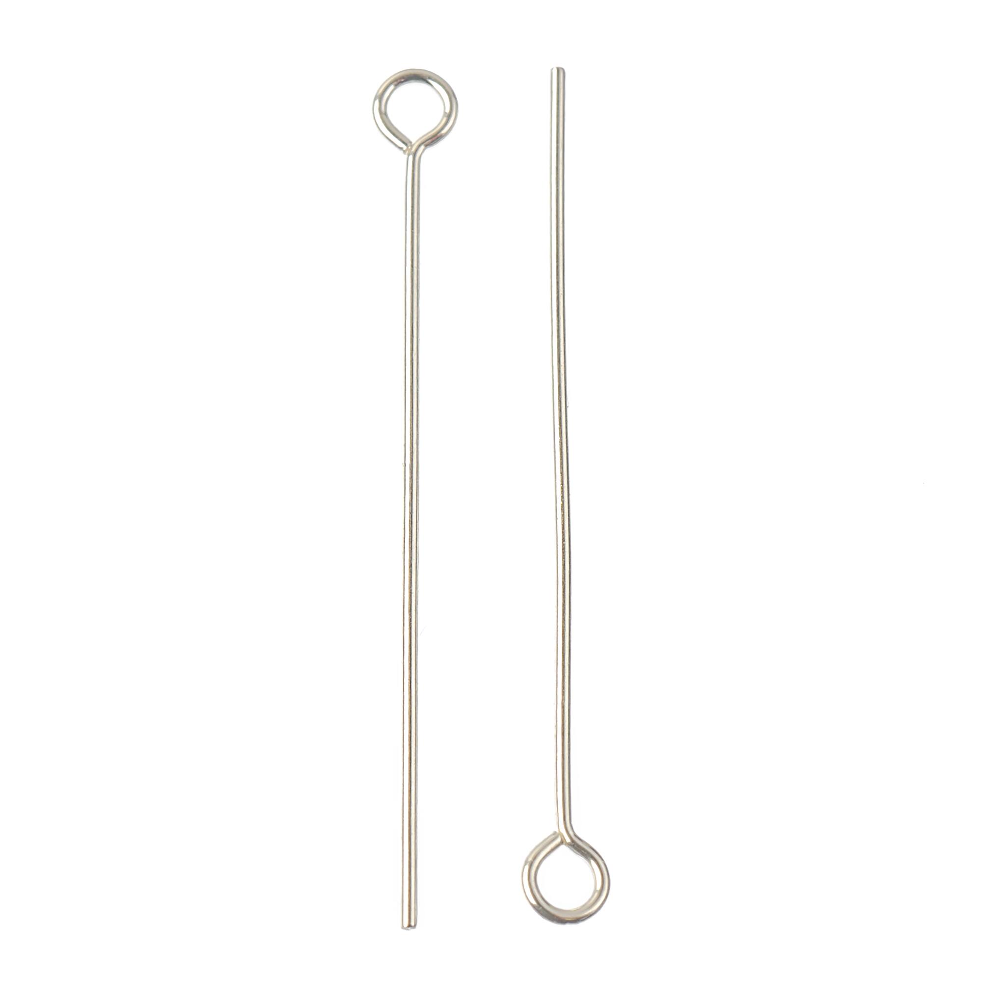 1" Sterling Silver Eye Pins, 28ct. by Bead Landing™